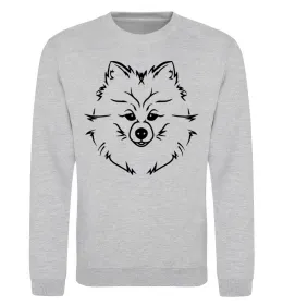 Світшот Pomeranian Сірий меланж фото