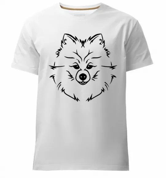 Чоловіча преміум футболка Pomeranian Білий фото