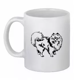 Чашка керамическая Spitz Pomeranian Белый фото