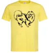 Мужская футболка Spitz Pomeranian Лимонный Мужская футболка Spitz Pomeranian Лимонный фото