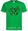 Мужская футболка Spitz Pomeranian Зеленый фото