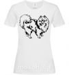 Жіноча футболка Spitz Pomeranian Білий фото