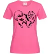 Жіноча футболка Spitz Pomeranian Яскраво-рожевий фото