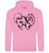 Мужская толстовка (худи) Spitz Pomeranian Розовый фото