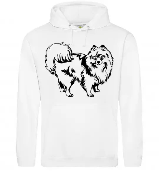 Женская толстовка (худи) Spitz Pomeranian Белый фото