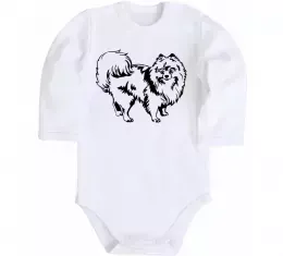 Дитячий бодік Spitz Pomeranian Білий фото