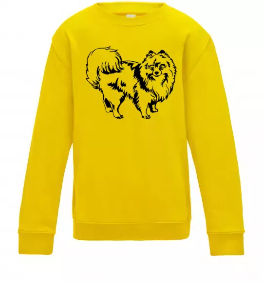 Детский Свитшот Spitz Pomeranian Солнечно желтый фото