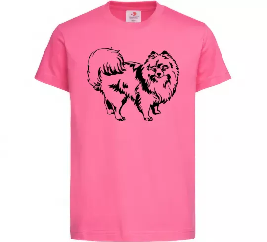 Детская футболка Spitz Pomeranian Ярко-розовый фото