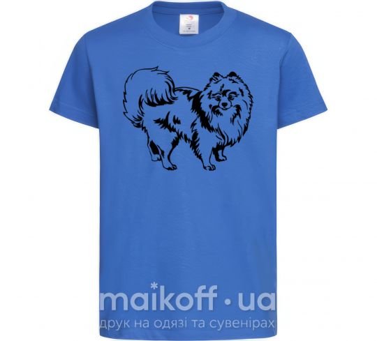 Детская футболка Spitz Pomeranian Ярко-синий фото
