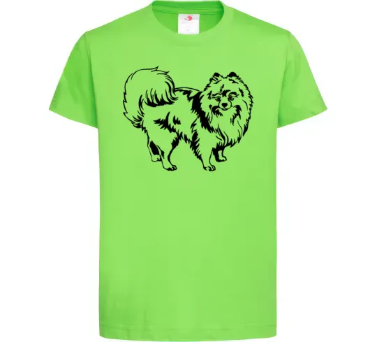 Детская футболка Spitz Pomeranian Лаймовый фото