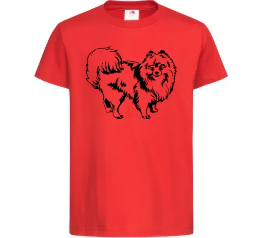 Детская футболка Spitz Pomeranian Красный фото