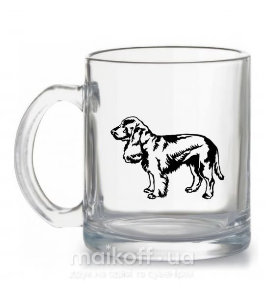 Чашка стеклянная Field Spaniel Прозрачный фото