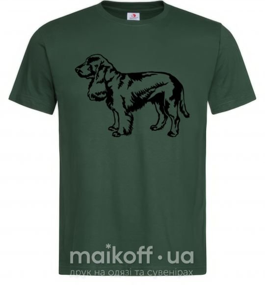Чоловіча футболка Field Spaniel Темно-зелений фото