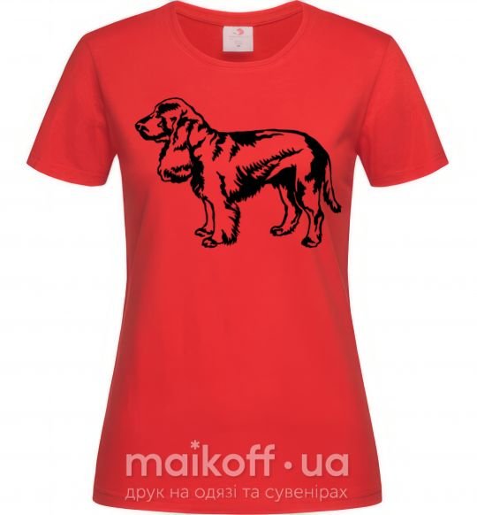 Женская футболка Field Spaniel Красный фото