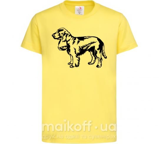 Дитяча футболка Field Spaniel Лимонний фото