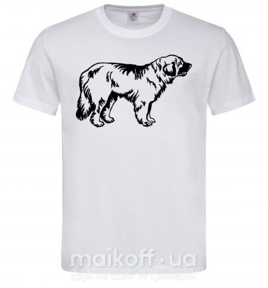 Мужская футболка Leonberger dog Белый фото