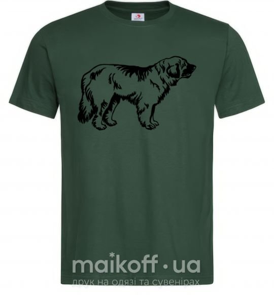 Мужская футболка Leonberger dog Темно-зеленый фото
