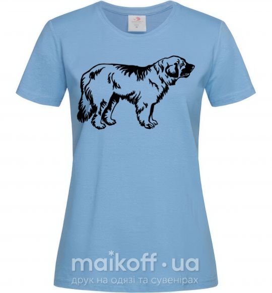 Жіноча футболка Leonberger dog Блакитний фото