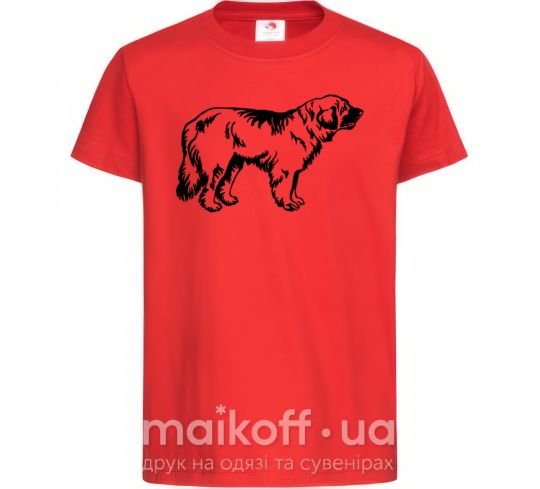 Детская футболка Leonberger dog Красный фото
