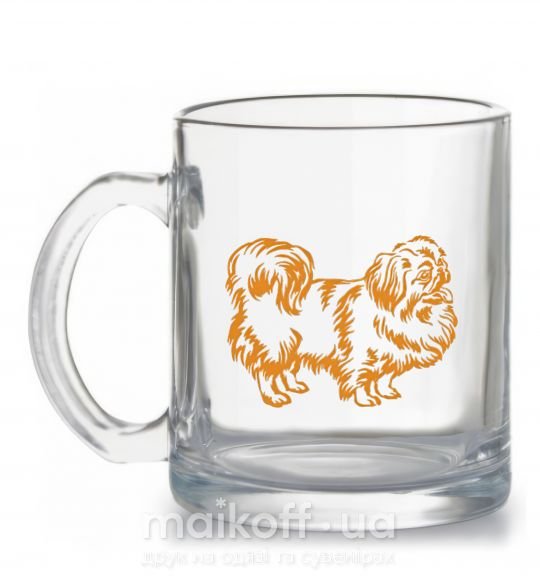 Чашка стеклянная Pekingese Прозрачный фото
