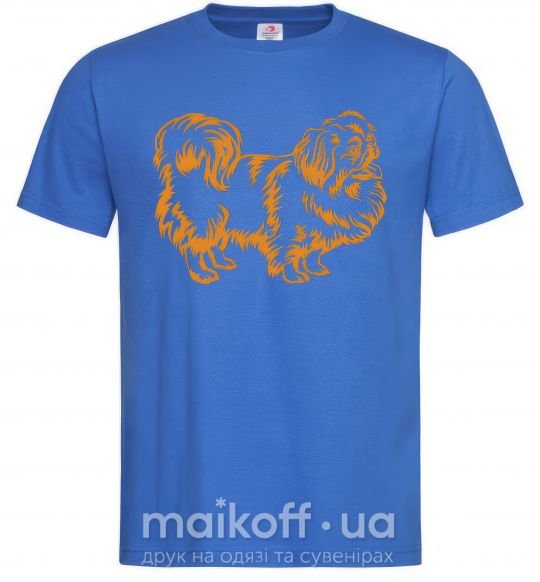Мужская футболка Pekingese Ярко-синий фото