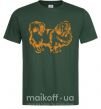 Мужская футболка Pekingese Темно-зеленый фото