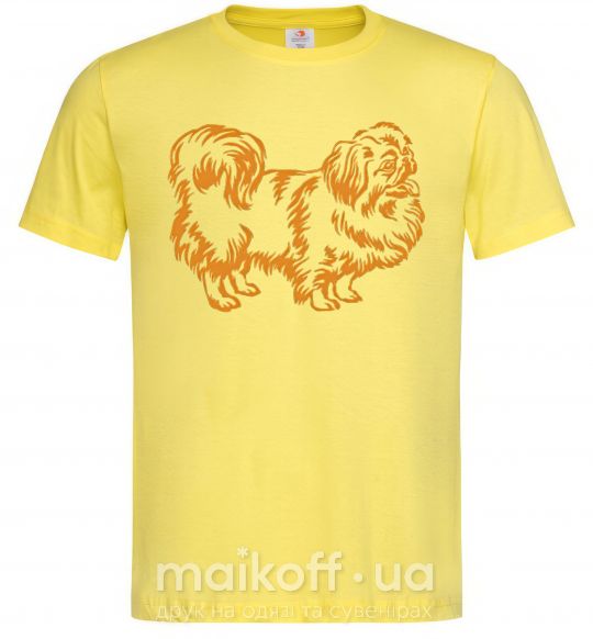 Мужская футболка Pekingese Лимонный фото