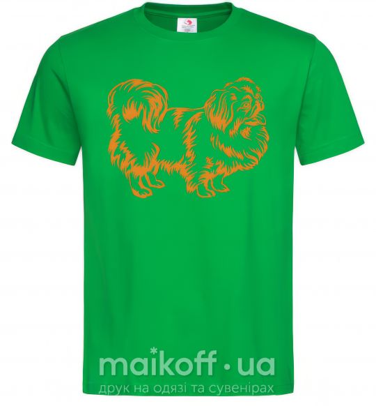Мужская футболка Pekingese Зеленый фото