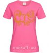 Жіноча футболка Pekingese Яскраво-рожевий фото