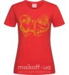 Женская футболка Pekingese Красный фото