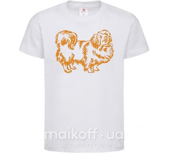Детская футболка Pekingese Белый фото