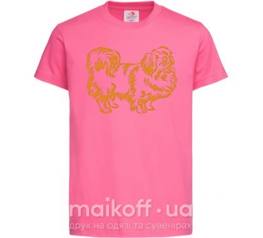 Детская футболка Pekingese Ярко-розовый фото