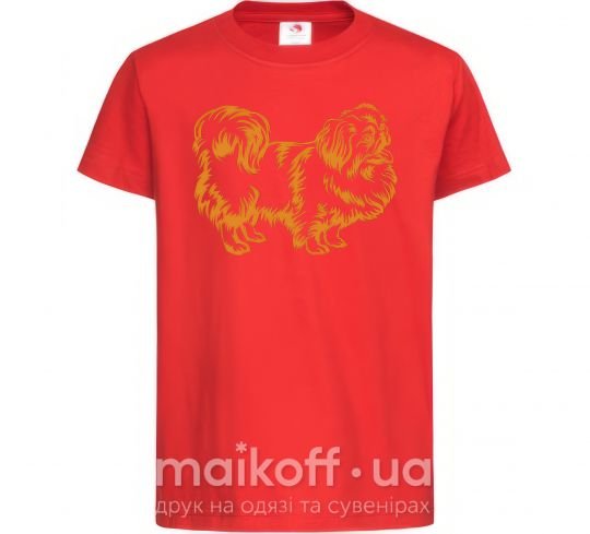 Дитяча футболка Pekingese Червоний фото