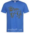 Мужская футболка Brussels Griffon Ярко-синий фото
