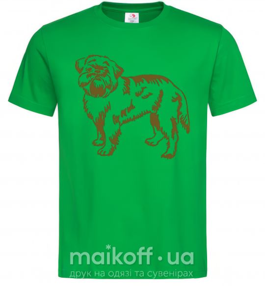 Мужская футболка Brussels Griffon Зеленый фото