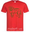 Мужская футболка Brussels Griffon Красный фото