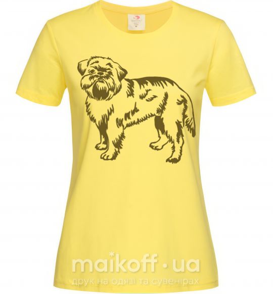 Женская футболка Brussels Griffon Лимонный фото