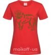 Женская футболка Brussels Griffon Красный фото