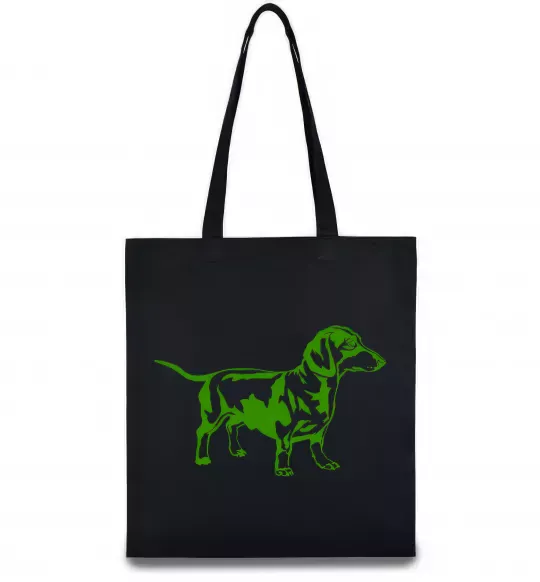 Эко-сумка Зелена такса Черный фото