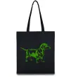 Эко-сумка Зелена такса Черный фото