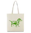 Эко-сумка Зелена такса Бежевый фото