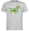 Чоловіча футболка Зелена такса Сірий фото
