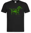 Чоловіча футболка Зелена такса Чорний фото