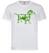 Чоловіча футболка Зелена такса Білий фото