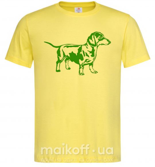Чоловіча футболка Зеленая такса Лимонний фото