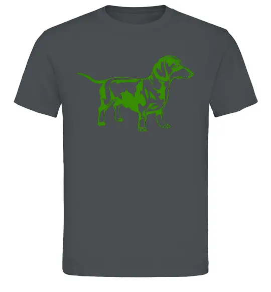 Чоловіча футболка Зелена такса Графіт фото
