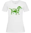 Жіноча футболка Зелена такса Білий Жіноча футболка Зелена такса Білий фото
