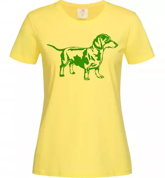 Жіноча футболка Зелена такса Лимонний фото