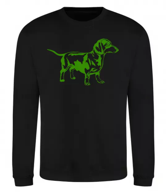 Свитшот Зелена такса Черный фото