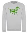 Свитшот Зелена такса Серый меланж Свитшот Зелена такса Серый меланж фото